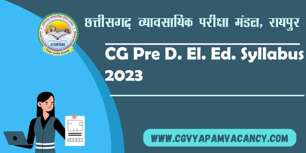 CG Pre D. El. Ed. Syllabus 2023