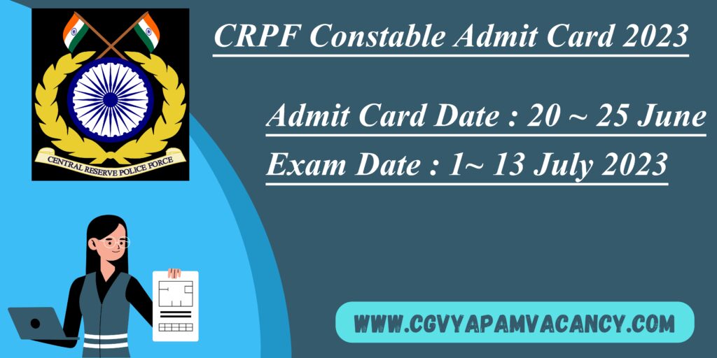 CRPF Constable Admit Card 2023